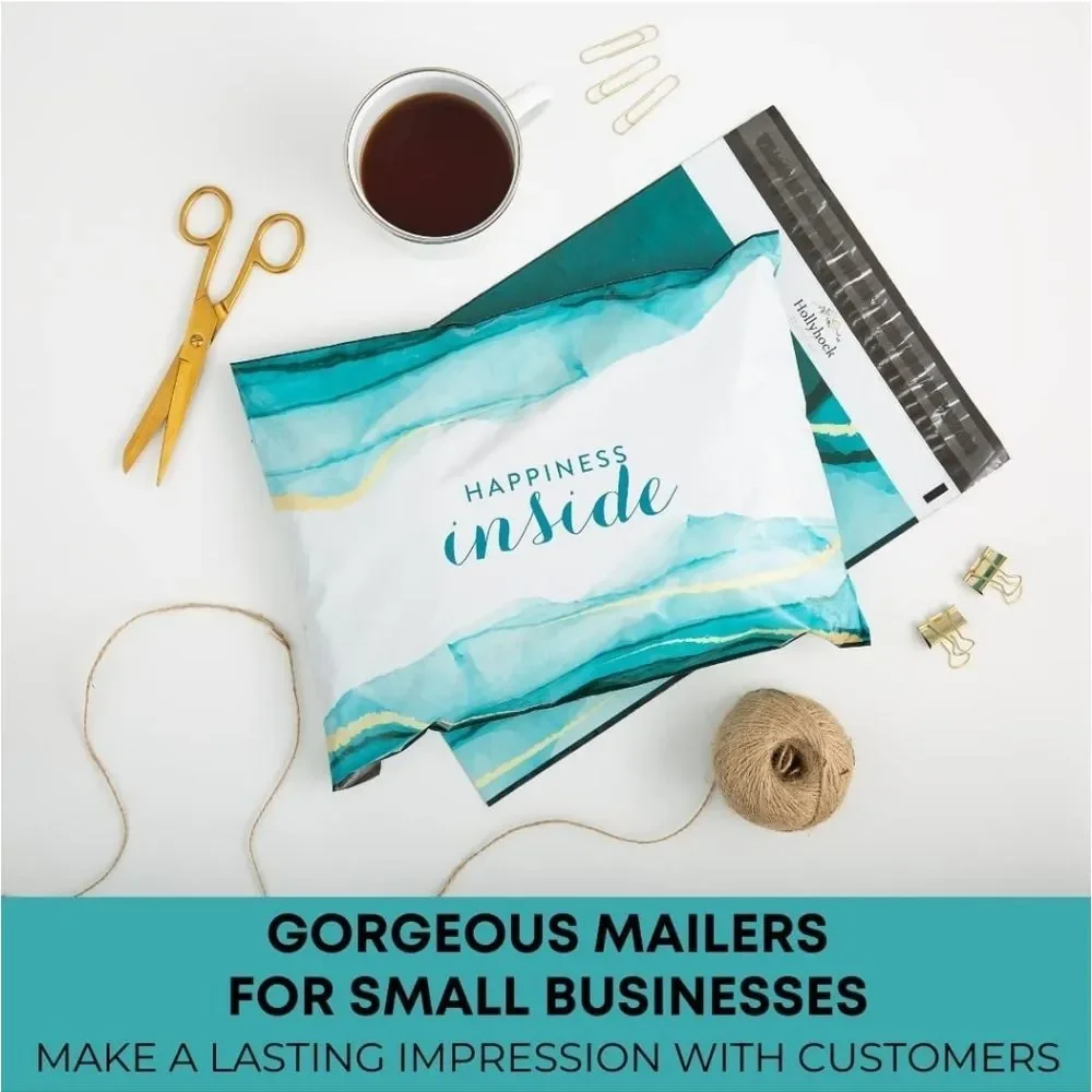 25 pack 10x13 Teal polka dot 